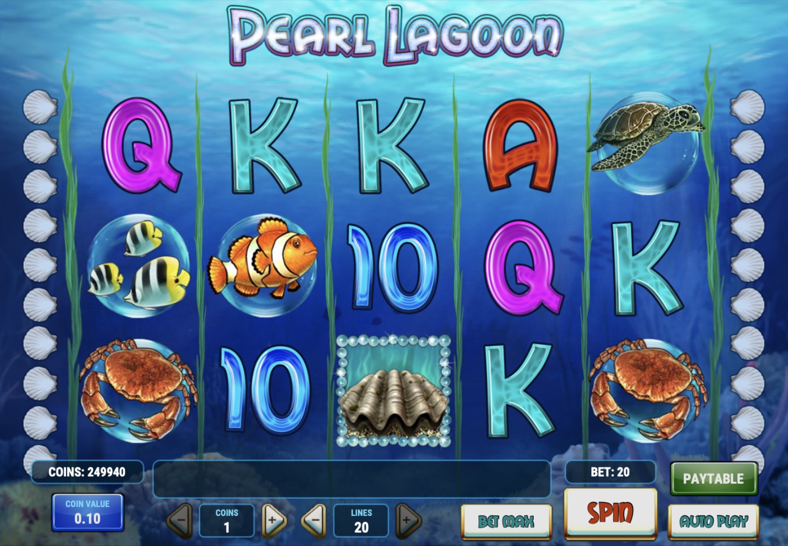 Вулкан казино скачать для игры на видеослотах «Pearl Lagoon» от компании Play’n GO